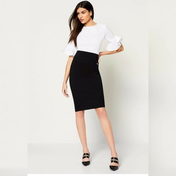 Calvin Klein Wide-Waistbandpencil skirt - Picture 3 of 5